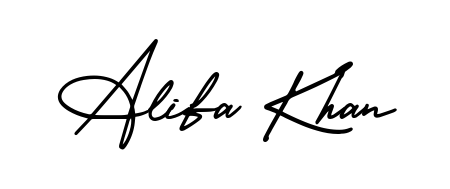 Generate high-definition signature styles for Alifa Khan. The AmerikaSignatureDemo-Regular typeface ensures crisp legibility and sophisticated design. Alifa Khan signature style 3 images and pictures png
