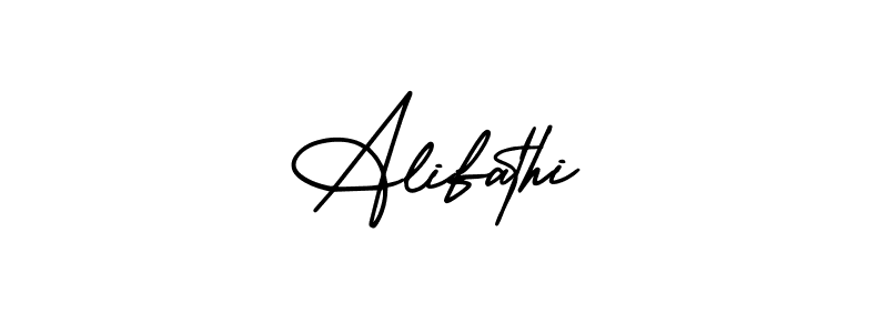 It looks lik you need a new signature style for name Alifathi. Design unique handwritten (AmerikaSignatureDemo-Regular) signature with our free signature maker in just a few clicks. Alifathi signature style 3 images and pictures png
