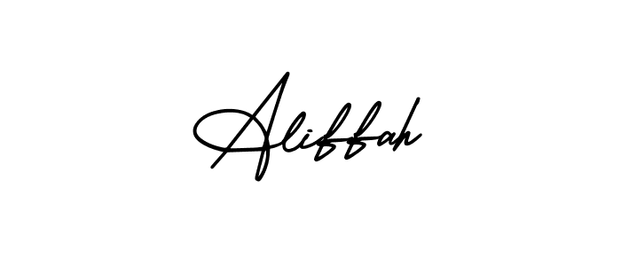 How to make Aliffah signature? AmerikaSignatureDemo-Regular is a professional autograph style. Create handwritten signature for Aliffah name. Aliffah signature style 3 images and pictures png