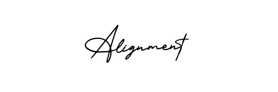 It looks lik you need a new signature style for name Alignment. Design unique handwritten (AmerikaSignatureDemo-Regular) signature with our free signature maker in just a few clicks. Alignment signature style 3 images and pictures png