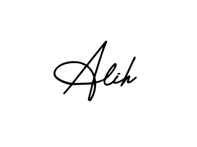 You should practise on your own different ways (AmerikaSignatureDemo-Regular) to write your name (Alih) in signature. don't let someone else do it for you. Alih signature style 3 images and pictures png