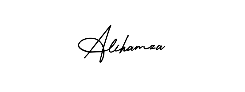 Use a signature maker to create a handwritten signature online. With this signature software, you can design (AmerikaSignatureDemo-Regular) your own signature for name Alihamza. Alihamza signature style 3 images and pictures png
