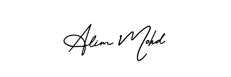 Also You can easily find your signature by using the search form. We will create Alim Mohd name handwritten signature images for you free of cost using AmerikaSignatureDemo-Regular sign style. Alim Mohd signature style 3 images and pictures png