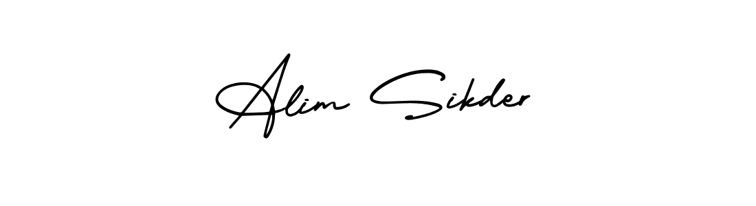 Make a beautiful signature design for name Alim Sikder. With this signature (AmerikaSignatureDemo-Regular) style, you can create a handwritten signature for free. Alim Sikder signature style 3 images and pictures png