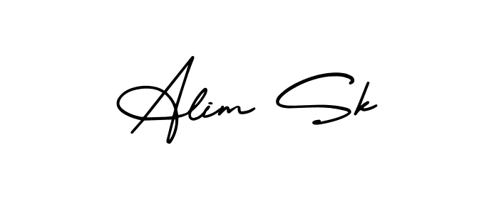 Use a signature maker to create a handwritten signature online. With this signature software, you can design (AmerikaSignatureDemo-Regular) your own signature for name Alim Sk. Alim Sk signature style 3 images and pictures png