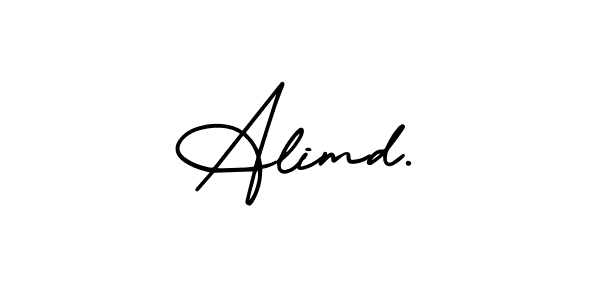 This is the best signature style for the Alimd. name. Also you like these signature font (AmerikaSignatureDemo-Regular). Mix name signature. Alimd. signature style 3 images and pictures png