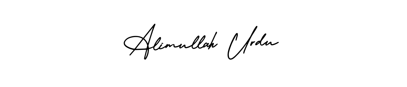 Use a signature maker to create a handwritten signature online. With this signature software, you can design (AmerikaSignatureDemo-Regular) your own signature for name Alimullah Urdu. Alimullah Urdu signature style 3 images and pictures png