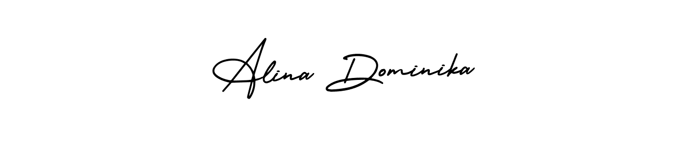 Best and Professional Signature Style for Alina Dominika. AmerikaSignatureDemo-Regular Best Signature Style Collection. Alina Dominika signature style 3 images and pictures png