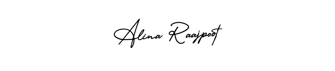 Make a beautiful signature design for name Alina Raajpoot. With this signature (AmerikaSignatureDemo-Regular) style, you can create a handwritten signature for free. Alina Raajpoot signature style 3 images and pictures png
