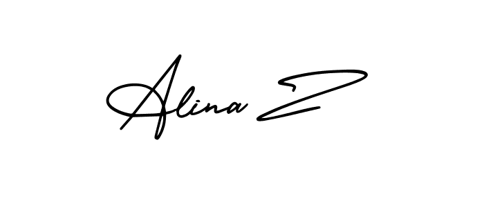 Make a short Alina Z signature style. Manage your documents anywhere anytime using AmerikaSignatureDemo-Regular. Create and add eSignatures, submit forms, share and send files easily. Alina Z signature style 3 images and pictures png