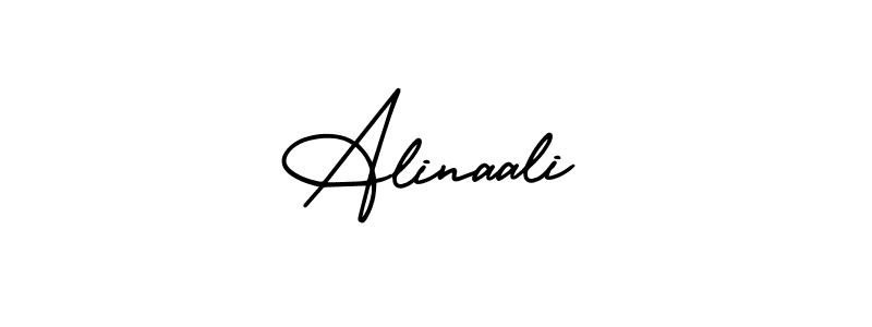 You should practise on your own different ways (AmerikaSignatureDemo-Regular) to write your name (Alinaali) in signature. don't let someone else do it for you. Alinaali signature style 3 images and pictures png