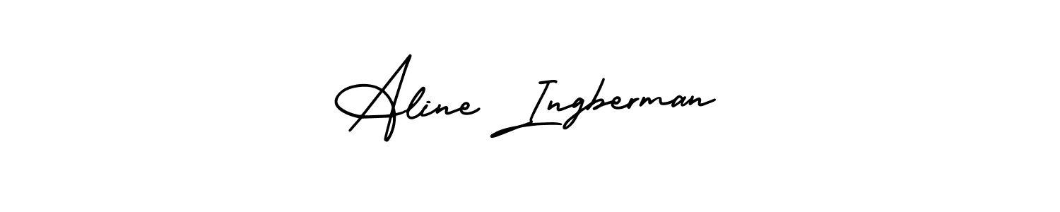 Also You can easily find your signature by using the search form. We will create Aline Ingberman name handwritten signature images for you free of cost using AmerikaSignatureDemo-Regular sign style. Aline Ingberman signature style 3 images and pictures png