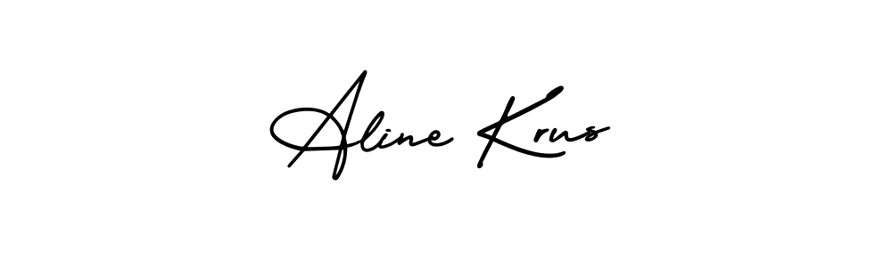 How to make Aline Krus name signature. Use AmerikaSignatureDemo-Regular style for creating short signs online. This is the latest handwritten sign. Aline Krus signature style 3 images and pictures png