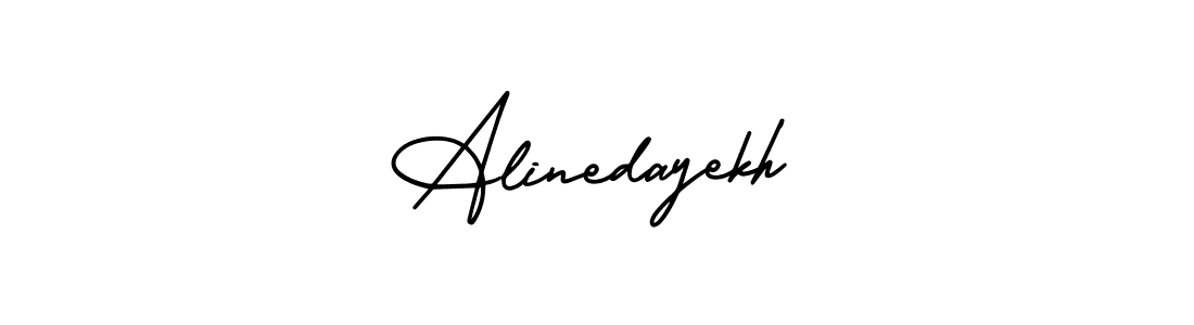 Make a beautiful signature design for name Alinedayekh. With this signature (AmerikaSignatureDemo-Regular) style, you can create a handwritten signature for free. Alinedayekh signature style 3 images and pictures png