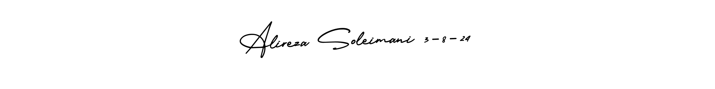 if you are searching for the best signature style for your name Alireza Soleimani 3-8-24. so please give up your signature search. here we have designed multiple signature styles  using AmerikaSignatureDemo-Regular. Alireza Soleimani 3-8-24 signature style 3 images and pictures png