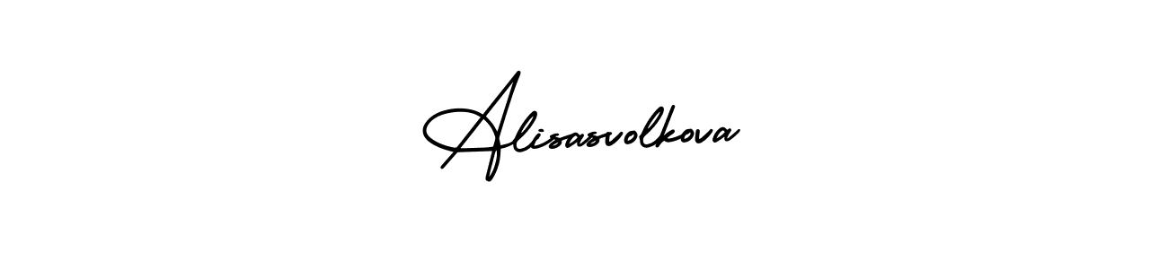 How to make Alisasvolkova name signature. Use AmerikaSignatureDemo-Regular style for creating short signs online. This is the latest handwritten sign. Alisasvolkova signature style 3 images and pictures png