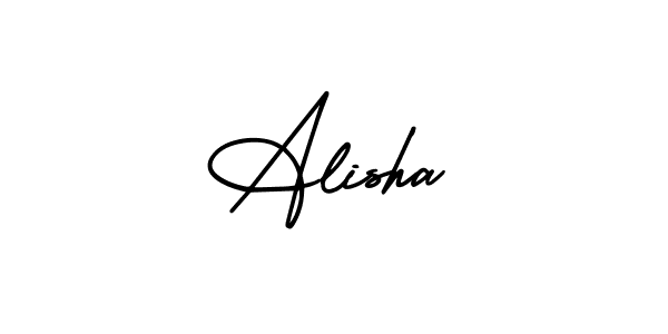 How to make Alisha signature? AmerikaSignatureDemo-Regular is a professional autograph style. Create handwritten signature for Alisha name. Alisha signature style 3 images and pictures png