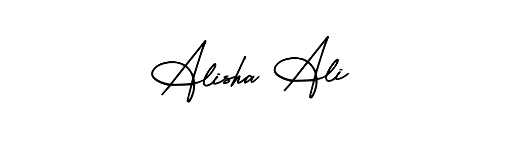 This is the best signature style for the Alisha Ali name. Also you like these signature font (AmerikaSignatureDemo-Regular). Mix name signature. Alisha Ali signature style 3 images and pictures png