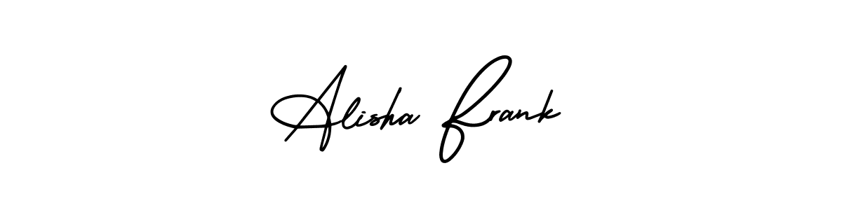 How to make Alisha Frank name signature. Use AmerikaSignatureDemo-Regular style for creating short signs online. This is the latest handwritten sign. Alisha Frank signature style 3 images and pictures png