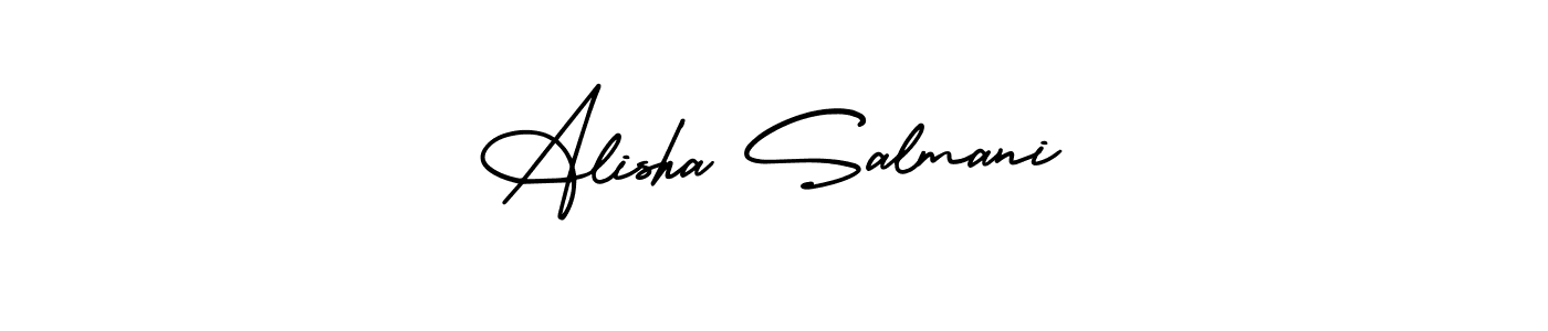 How to make Alisha Salmani signature? AmerikaSignatureDemo-Regular is a professional autograph style. Create handwritten signature for Alisha Salmani name. Alisha Salmani signature style 3 images and pictures png