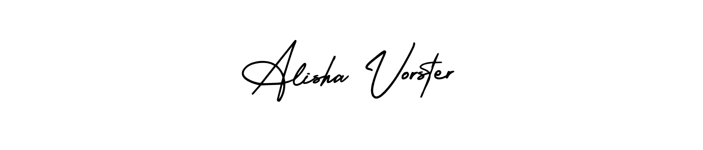 How to make Alisha Vorster name signature. Use AmerikaSignatureDemo-Regular style for creating short signs online. This is the latest handwritten sign. Alisha Vorster signature style 3 images and pictures png