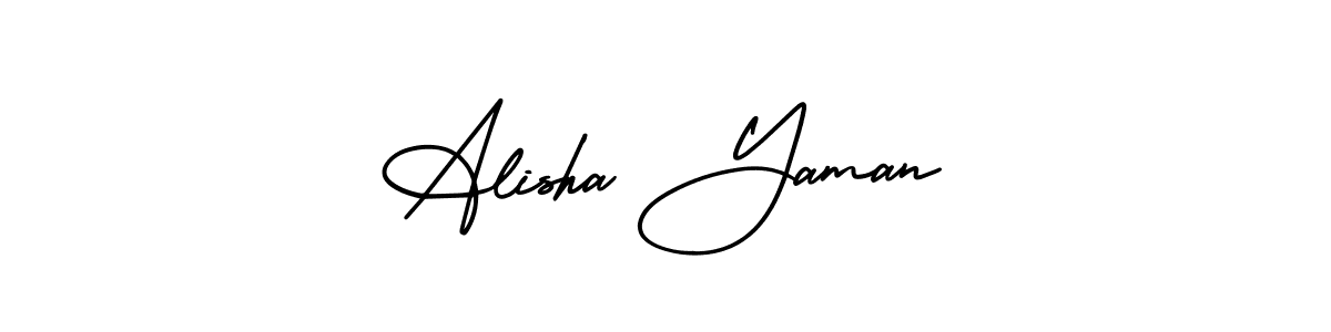 Create a beautiful signature design for name Alisha Yaman. With this signature (AmerikaSignatureDemo-Regular) fonts, you can make a handwritten signature for free. Alisha Yaman signature style 3 images and pictures png