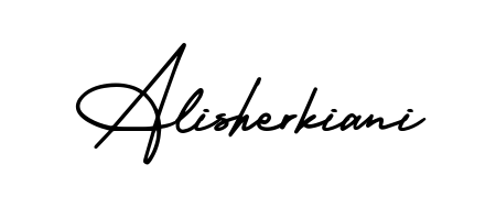 Practice writing Alisherkiani with the flow of AmerikaSignatureDemo-Regular lettering. A fantastic source of inspiration for developing your personal signature style. Alisherkiani signature style 3 images and pictures png