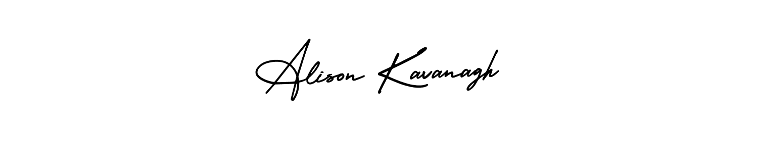 AmerikaSignatureDemo-Regular is a professional signature style that is perfect for those who want to add a touch of class to their signature. It is also a great choice for those who want to make their signature more unique. Get Alison Kavanagh name to fancy signature for free. Alison Kavanagh signature style 3 images and pictures png