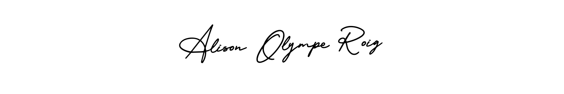 How to make Alison Olympe Roig signature? AmerikaSignatureDemo-Regular is a professional autograph style. Create handwritten signature for Alison Olympe Roig name. Alison Olympe Roig signature style 3 images and pictures png