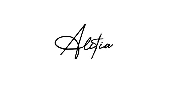 How to Draw Alitia signature style? AmerikaSignatureDemo-Regular is a latest design signature styles for name Alitia. Alitia signature style 3 images and pictures png