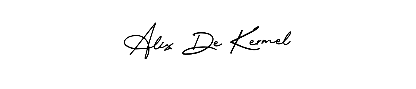 Alix De Kermel stylish signature style. Best Handwritten Sign (AmerikaSignatureDemo-Regular) for my name. Handwritten Signature Collection Ideas for my name Alix De Kermel. Alix De Kermel signature style 3 images and pictures png