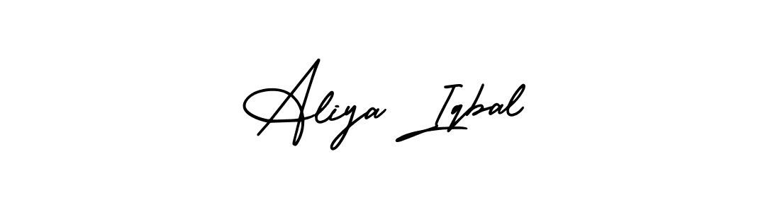 How to make Aliya Iqbal signature? AmerikaSignatureDemo-Regular is a professional autograph style. Create handwritten signature for Aliya Iqbal name. Aliya Iqbal signature style 3 images and pictures png