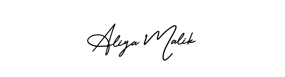 AmerikaSignatureDemo-Regular is a professional signature style that is perfect for those who want to add a touch of class to their signature. It is also a great choice for those who want to make their signature more unique. Get Aliya Malik name to fancy signature for free. Aliya Malik signature style 3 images and pictures png