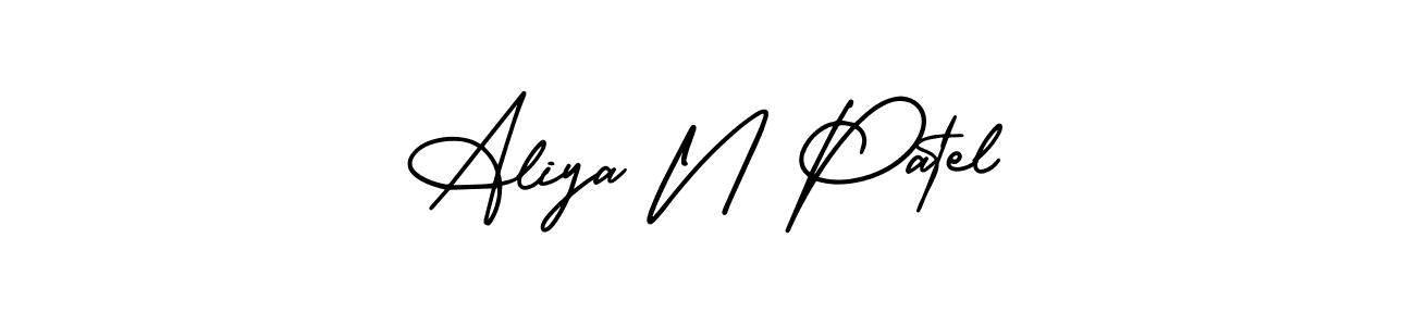 It looks lik you need a new signature style for name Aliya N Patel. Design unique handwritten (AmerikaSignatureDemo-Regular) signature with our free signature maker in just a few clicks. Aliya N Patel signature style 3 images and pictures png