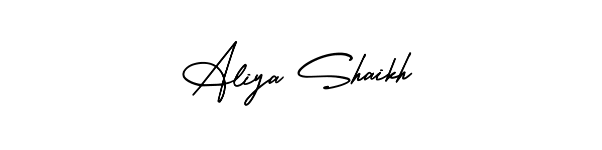 Make a beautiful signature design for name Aliya Shaikh. With this signature (AmerikaSignatureDemo-Regular) style, you can create a handwritten signature for free. Aliya Shaikh signature style 3 images and pictures png