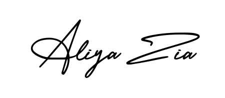 The AmerikaSignatureDemo-Regular font transforms the name Aliya Zia into an executive sign with sharp precision and distinguished character. Aliya Zia signature style 3 images and pictures png