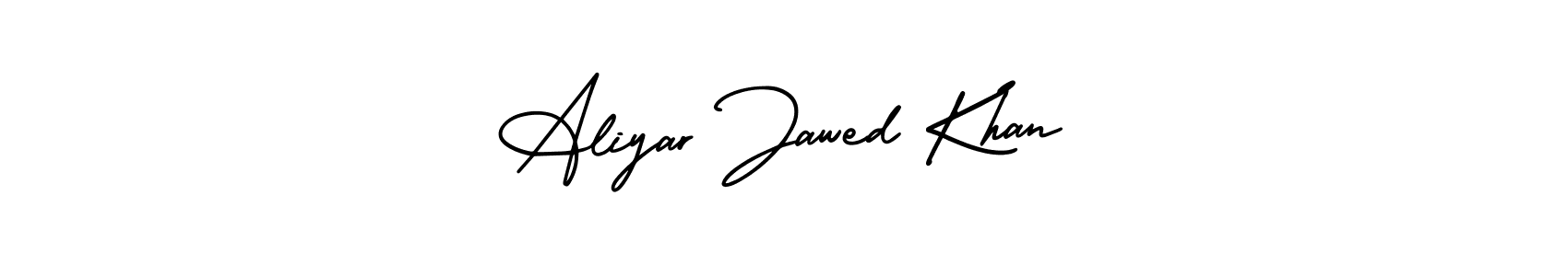 Similarly AmerikaSignatureDemo-Regular is the best handwritten signature design. Signature creator online .You can use it as an online autograph creator for name Aliyar Jawed Khan. Aliyar Jawed Khan signature style 3 images and pictures png