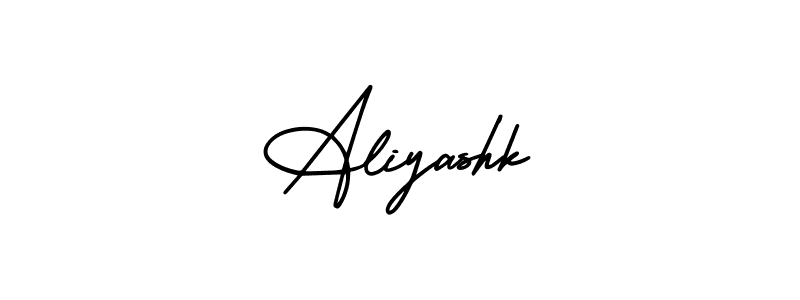 if you are searching for the best signature style for your name Aliyashk. so please give up your signature search. here we have designed multiple signature styles  using AmerikaSignatureDemo-Regular. Aliyashk signature style 3 images and pictures png