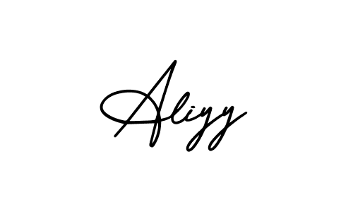 Similarly AmerikaSignatureDemo-Regular is the best handwritten signature design. Signature creator online .You can use it as an online autograph creator for name Aliyy. Aliyy signature style 3 images and pictures png