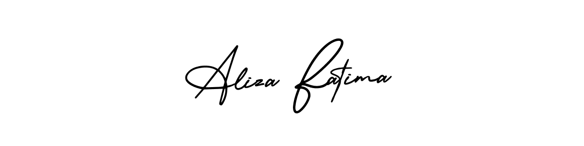 Aliza Fatima stylish signature style. Best Handwritten Sign (AmerikaSignatureDemo-Regular) for my name. Handwritten Signature Collection Ideas for my name Aliza Fatima. Aliza Fatima signature style 3 images and pictures png