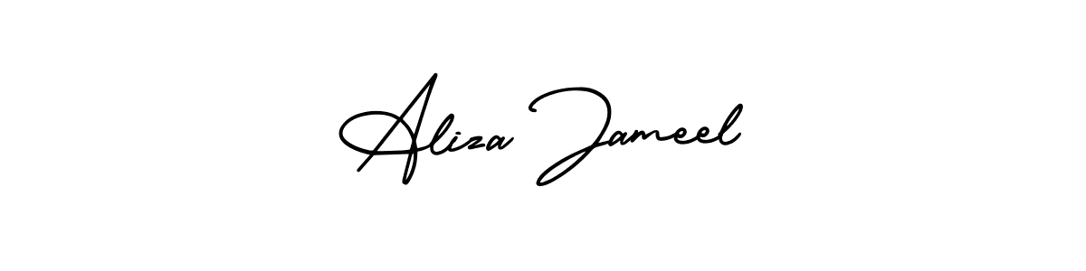 Design your own signature with our free online signature maker. With this signature software, you can create a handwritten (AmerikaSignatureDemo-Regular) signature for name Aliza Jameel. Aliza Jameel signature style 3 images and pictures png