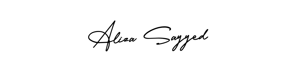 Create a beautiful signature design for name Aliza Sayyed. With this signature (AmerikaSignatureDemo-Regular) fonts, you can make a handwritten signature for free. Aliza Sayyed signature style 3 images and pictures png