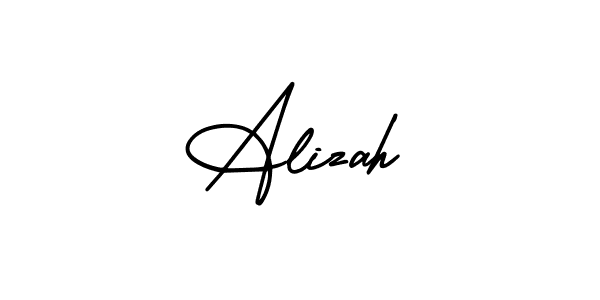 How to make Alizah signature? AmerikaSignatureDemo-Regular is a professional autograph style. Create handwritten signature for Alizah name. Alizah signature style 3 images and pictures png