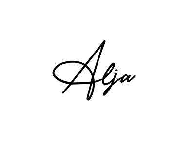 Also You can easily find your signature by using the search form. We will create Alja name handwritten signature images for you free of cost using AmerikaSignatureDemo-Regular sign style. Alja signature style 3 images and pictures png