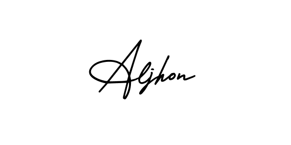 Design your own signature with our free online signature maker. With this signature software, you can create a handwritten (AmerikaSignatureDemo-Regular) signature for name Aljhon. Aljhon signature style 3 images and pictures png