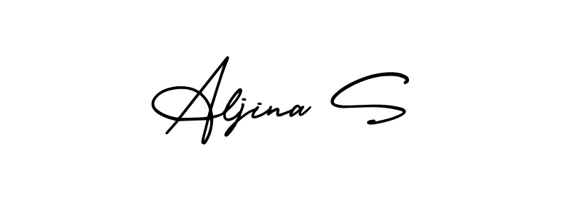 Make a beautiful signature design for name Aljina S. With this signature (AmerikaSignatureDemo-Regular) style, you can create a handwritten signature for free. Aljina S signature style 3 images and pictures png