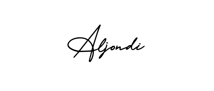 Aljondi stylish signature style. Best Handwritten Sign (AmerikaSignatureDemo-Regular) for my name. Handwritten Signature Collection Ideas for my name Aljondi. Aljondi signature style 3 images and pictures png
