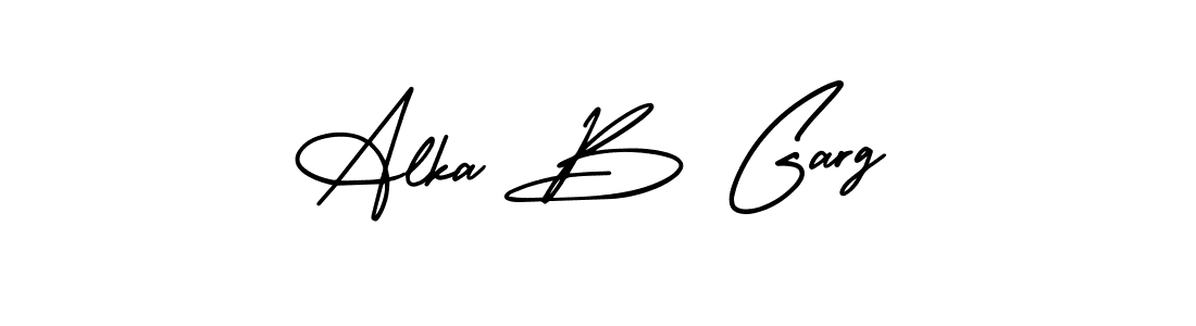 Also we have Alka B Garg name is the best signature style. Create professional handwritten signature collection using AmerikaSignatureDemo-Regular autograph style. Alka B Garg signature style 3 images and pictures png