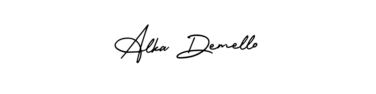 Also we have Alka Demello name is the best signature style. Create professional handwritten signature collection using AmerikaSignatureDemo-Regular autograph style. Alka Demello signature style 3 images and pictures png