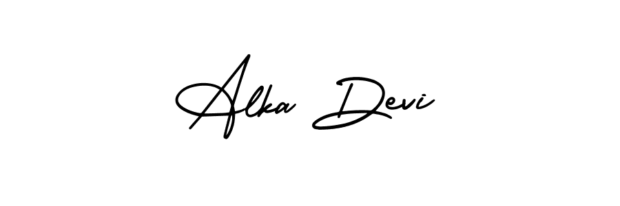 Use a signature maker to create a handwritten signature online. With this signature software, you can design (AmerikaSignatureDemo-Regular) your own signature for name Alka Devi. Alka Devi signature style 3 images and pictures png